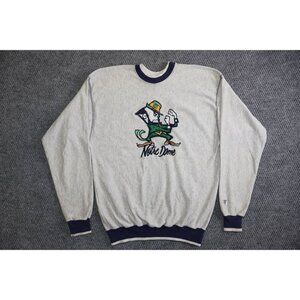 Vintage Notre Dame Fighting Irish Sweatshirt Mens XL Weave Crewneck